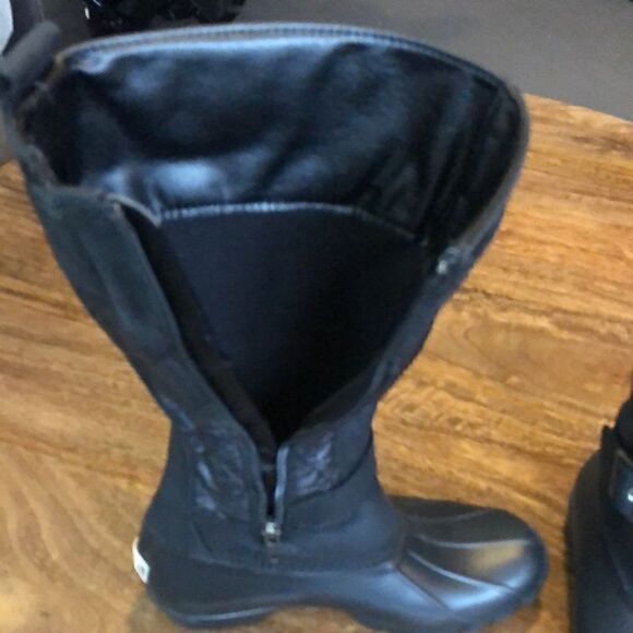 Sperry Saltwater Tall Buckle Nylon Quilt black size 5 - Picture 6 of 13